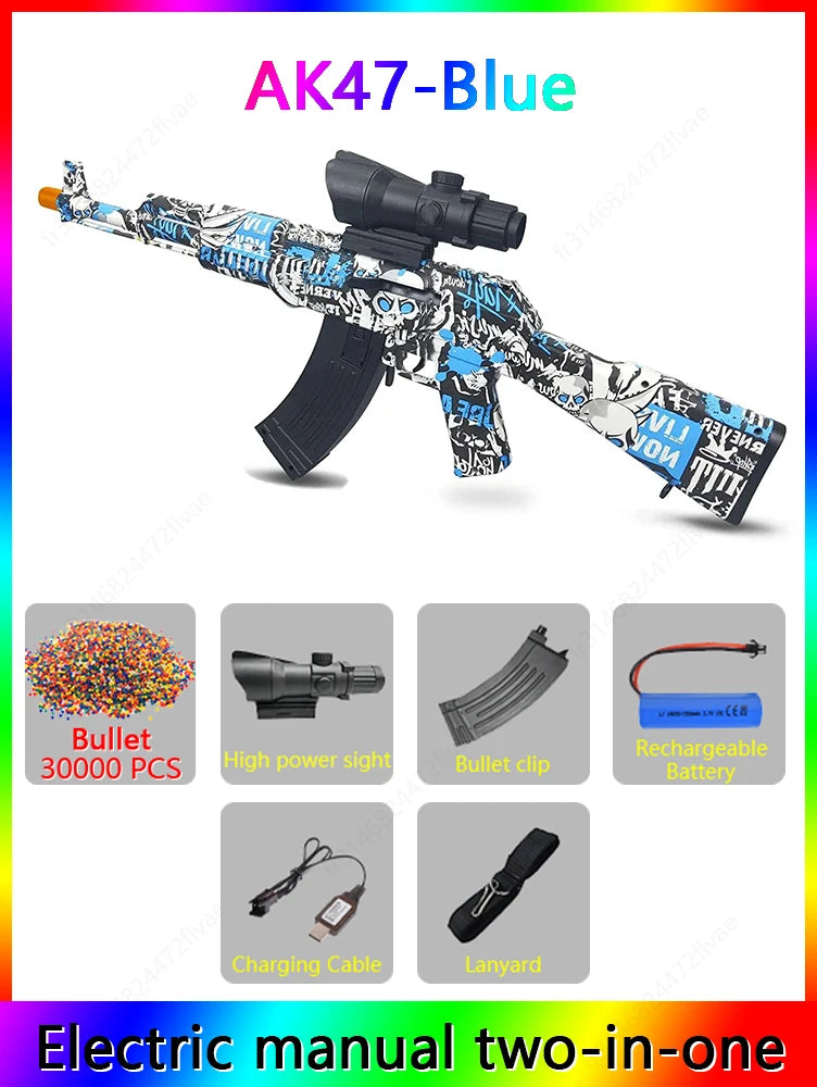Fusil Jouet AK47 Électrique – Lanceur de Billes d’Eau – Mode Automatique & Manuel – Jeu de Tir en Plein Air Ma boutique