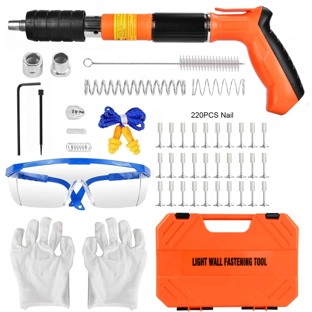 Pistolet à Clous Manuel en Acier | Outil de Fixation Murale à 5 Vitesses Ajustables pour Montage de Bricolage, Plomberie, Installation Électrique BLACKBEARD OUTDOOR INDUSTRIES