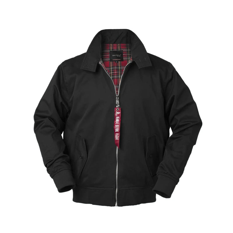 Blouson Bomber Homme Rétro Style Anglais - Déperlant, Doublure écossaise