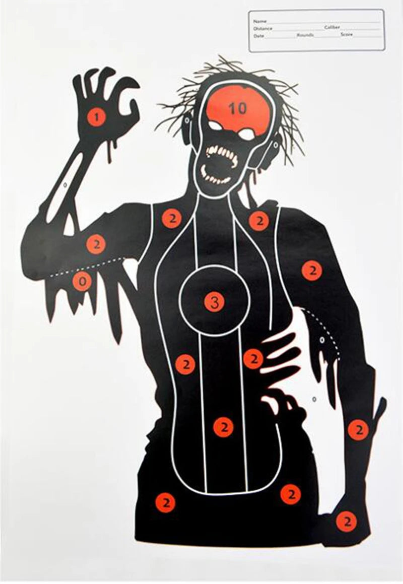 Cible de Tir en Papier 45x32cm - Silhouette pour Carabine, Pistolet et Airsoft