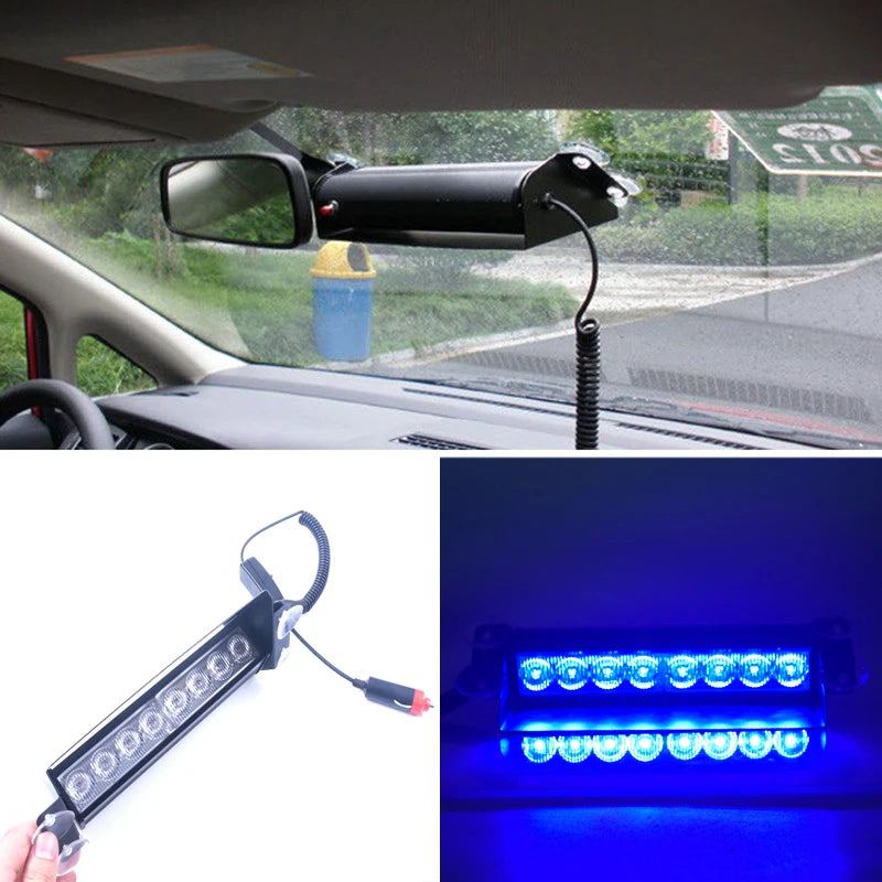 Gyrophare LED Stroboscopique Police — Feux d'Urgence Bleu 12V - BLACKBEARD OUTDOOR INDUSTRIES