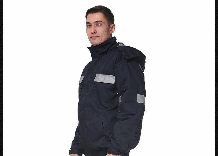 Veste de Travail Hiver Homme – Réfléchissante, Épaissie et Rembourrée - BLACKBEARD OUTDOOR INDUSTRIES