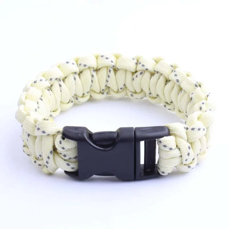 Bracelet Paracorde Phosphorescent 550lb – 4mm 9 Brins – Survie Militaire