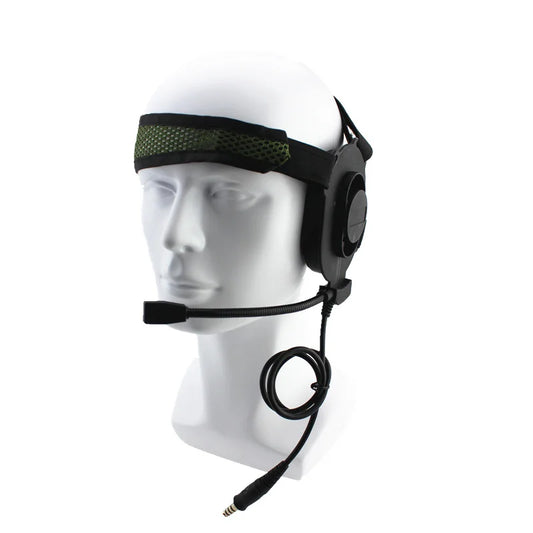 Casque Tactique Bowman Elite II avec PTT U94 – Compatible Kenwood 2 Broches, Baofeng UV-5R