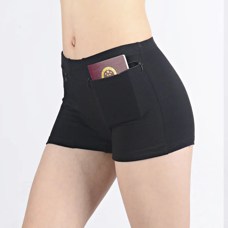 Short Anti-Vol pour Femme – Sous-Vêtement en Coton Doux avec Poches, BLACKBEARD OUTDOOR INDUSTRIES