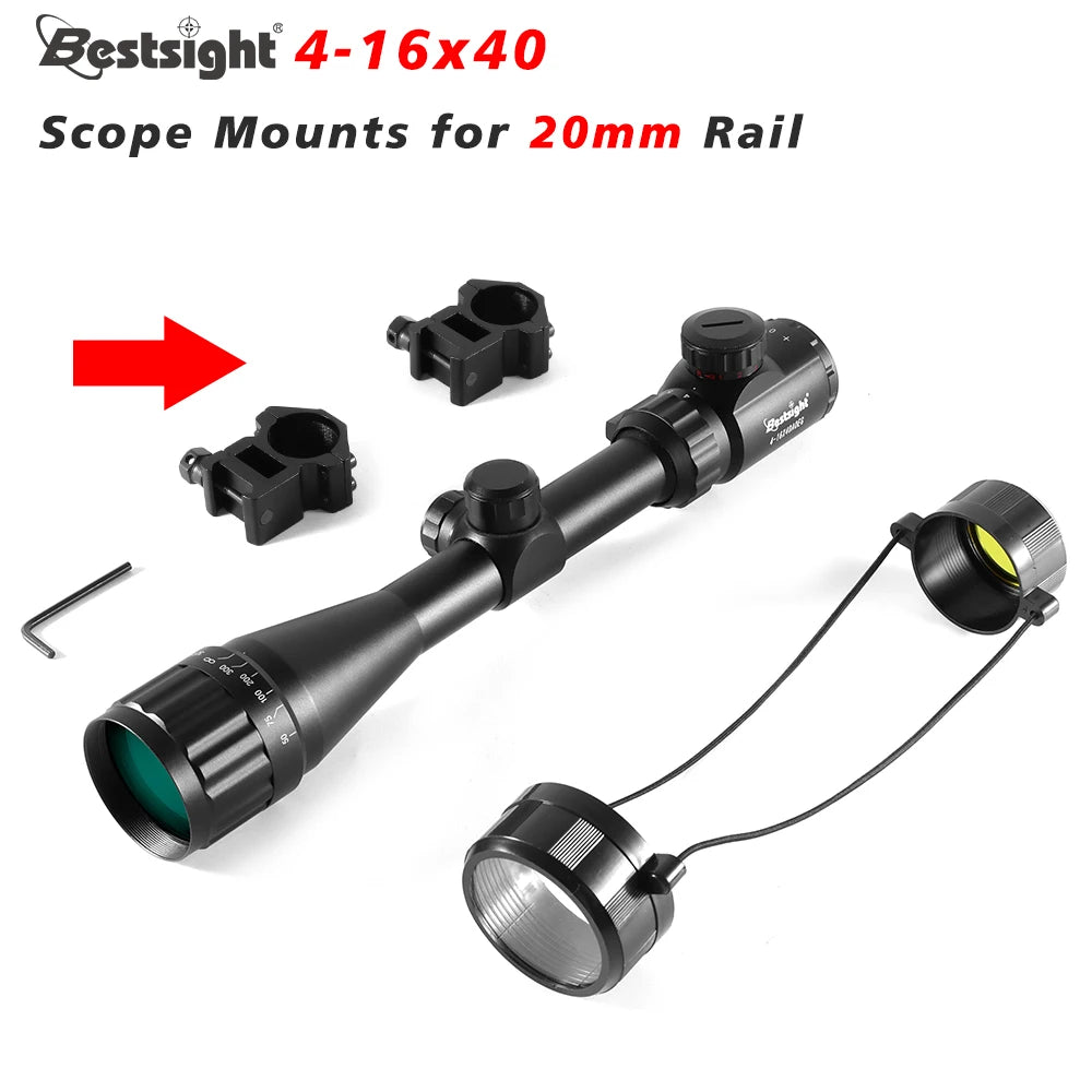 Lunette de Visée 4-16x40 AOEG Optique — Réticule Illuminé Rouge & Vert - BLACKBEARD OUTDOOR INDUSTRIES