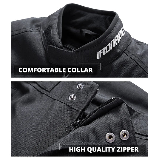 Veste Moto Imperméable + Pantalon Moto Racing – Polyester 600D Protections EVA – Unisexe – M à XXXL