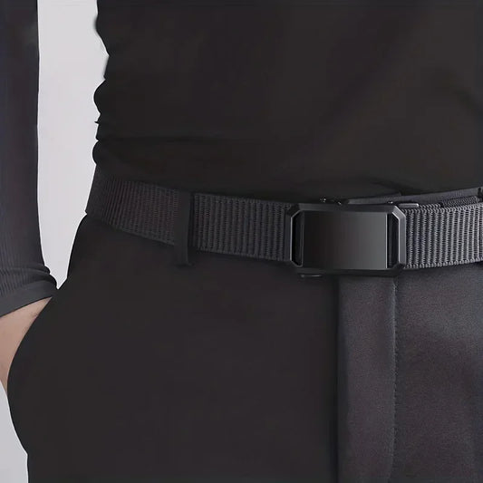 Ceinture Automatique à Boucle – Ceinture en Toile Tactique, Casual et Outdoor pour Homme, Idéale pour le Travail, l’Entraînement Militaire et les Activités de Plein Air - BLACKBEARD OUTDOOR INDUSTRIES