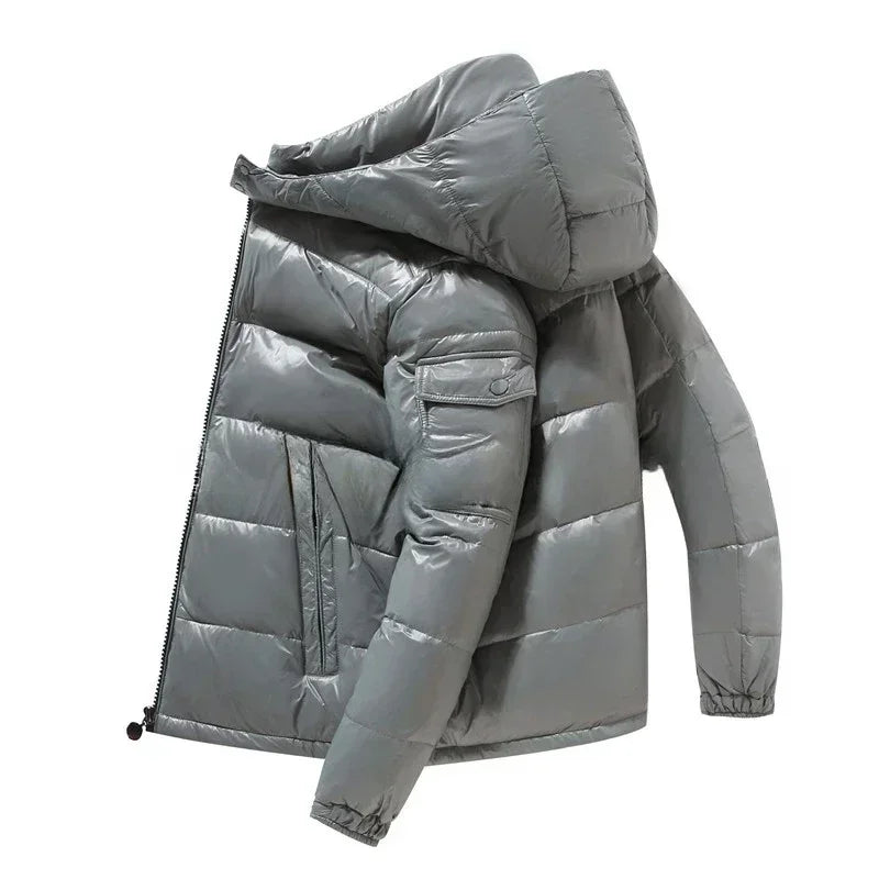 Doudoune Homme Hiver Brillante – 80% Duvet Canard Blanc, Capuche Amovible, Style Premium | S-4XL - BLACKBEARD OUTDOOR INDUSTRIES