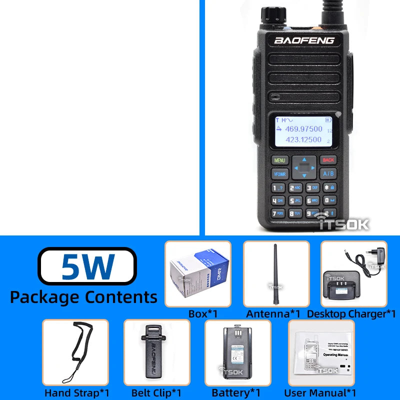 Talkie-Walkie Baofeng DR-1801UV - DMR Longue Portée Dual Band - BLACKBEARD OUTDOOR INDUSTRIES