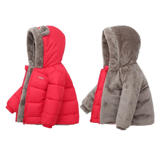 Veste Bébé Fille & Garçon à Capuche en Coton Épais et Douillet – Manteau Polaire et Rembourré en Cachemire – Vêtement d’Hiver Chaud pour Enfants 4-6 Ans - BLACKBEARD OUTDOOR INDUSTRIES