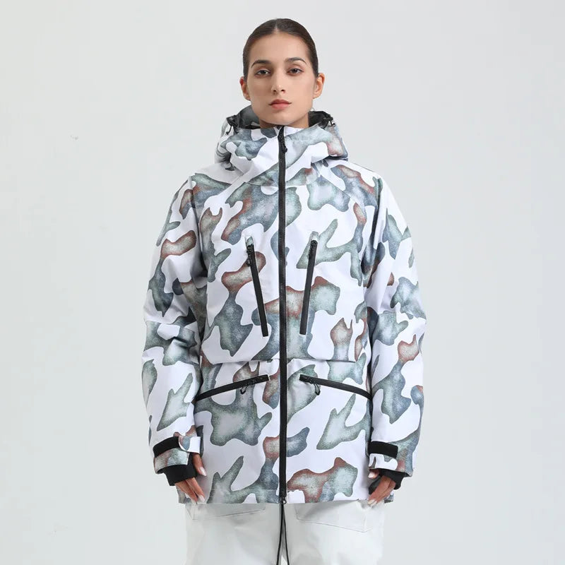 Veste de ski femme imperméable et respirante à capuche, tenue jusqu'à -30°C