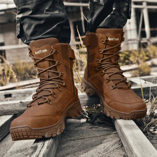 Chaussures Randonnée Tactiques Homme Cuir Imperméables – Trekking Outdoor