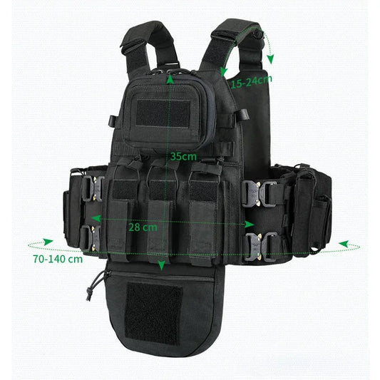 Gilet tactique YAKEDA 8280 - Gilet tactique de chasse - Gilet plein recouvrement pour activités en plein air - BLACKBEARD OUTDOOR INDUSTRIES