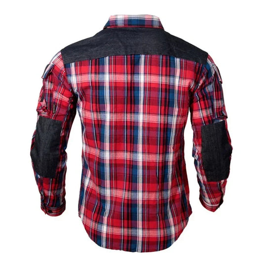 Chemise Tactique À Carreaux Homme & Femme – Coton Respirant, Manches Longues | Randonnée Chasse Airsoft - BLACKBEARD OUTDOOR INDUSTRIES
