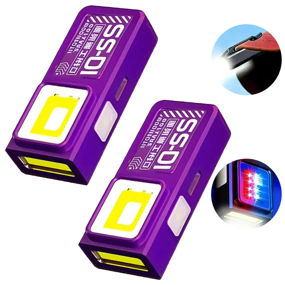 Mini Lampe LED Porte-Clés 150lm Rechargeable USB-C – Clip + Aimant
