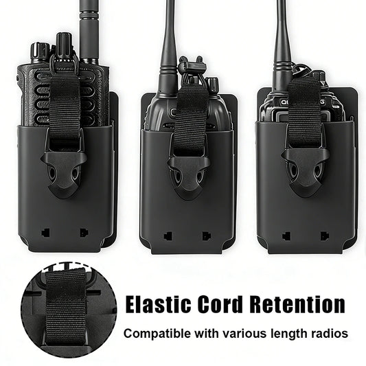 Holster Tactique TPU Quick Release – Étui Souple Radio Universel MOLLE, Ceinture Duty Belt – Clip Court ou Long