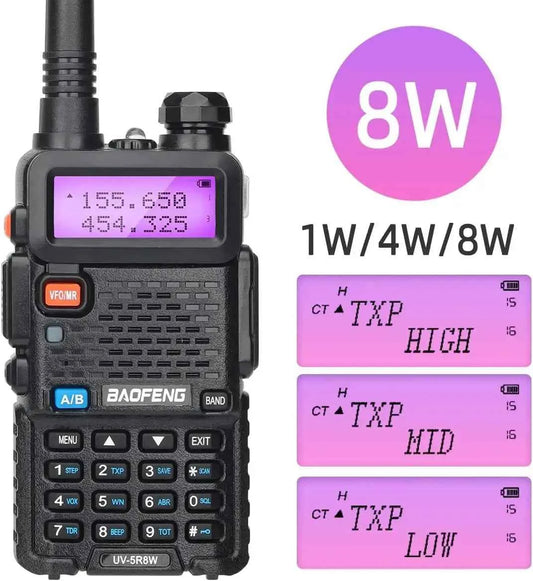 Talkie walkie longue portée Baofeng UV-5R 8W bi-bande