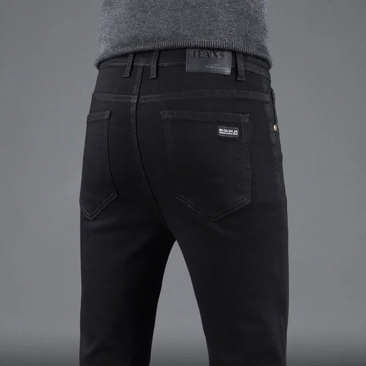 Jeans Slim Pure Black pour Homme - Élasticité, Coupe Droite, Mode Décontractée BLACKBEARD OUTDOOR INDUSTRIES