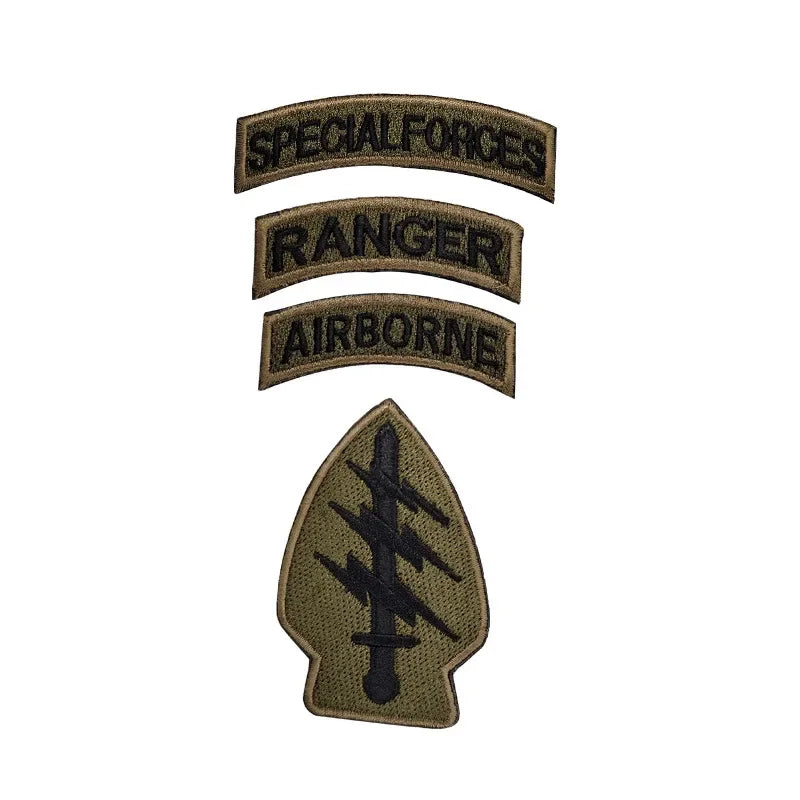 Patch Brodé Forces Spéciales avec Drapeau des États-Unis – avec Velcro pour Casque, Vêtements et Équipements Militaires - BLACKBEARD OUTDOOR INDUSTRIES