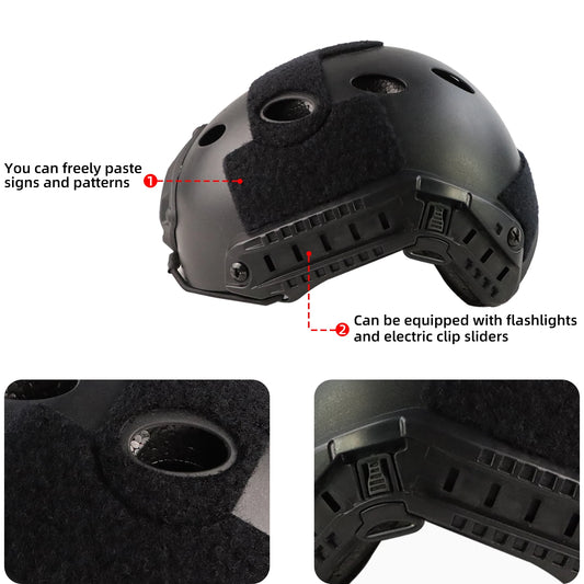 BOOIU Airsoft FAST Helmet PJ – Casque Tactique Léger pour Sports Extérieurs - BLACKBEARD OUTDOOR INDUSTRIES