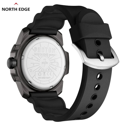 Montre Homme Digitale Militaire NORTH EDGE PHOTON – Sportive, Étanche 50M, Solaire et Lumineuse - BLACKBEARD OUTDOOR INDUSTRIES