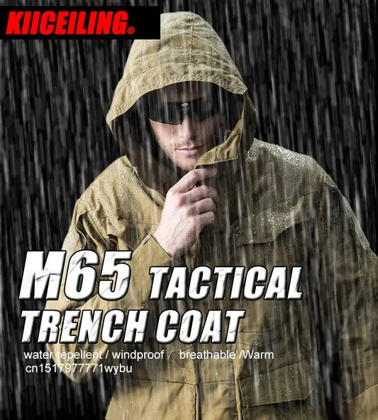 Veste Tactique M65 Homme KIICEILING – Imperméable, Camouflage Multicam, Coupe-Vent