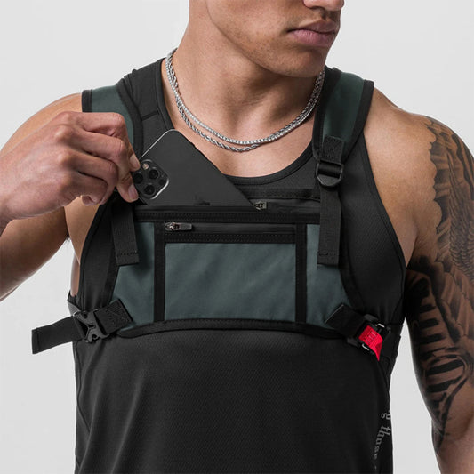 Sacoche de torse sport légère avec rangement téléphone
