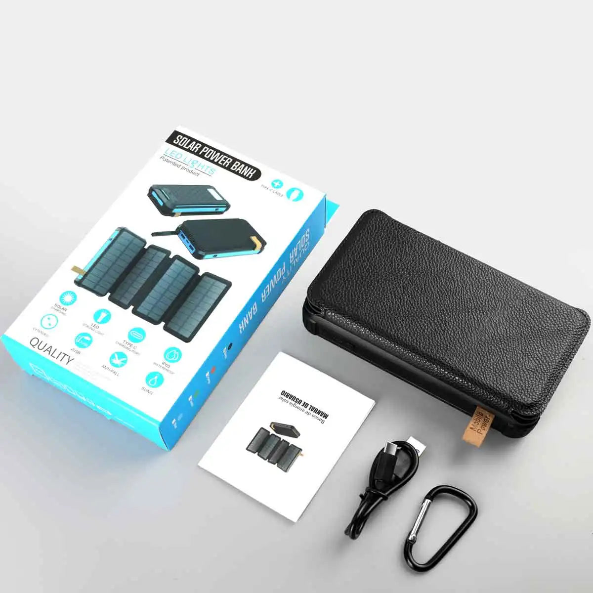 Chargeur Solaire Portable 20 000mAh – Idéal pour l’Extérieur - BLACKBEARD OUTDOOR INDUSTRIES