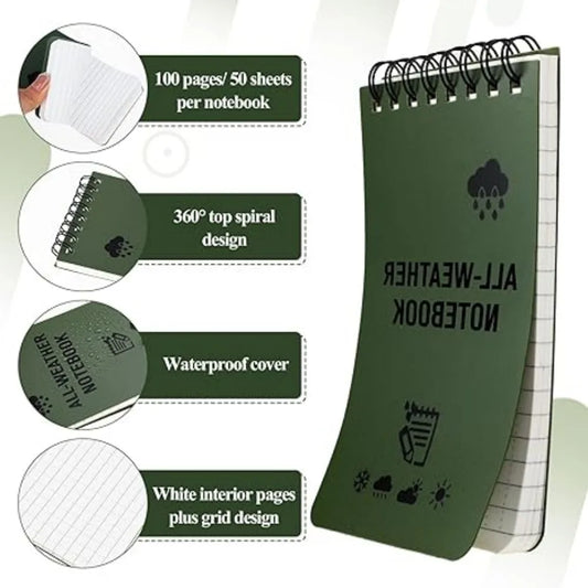 carnet de poche étanche Compact (7,6 x 12,7 cm) - BLACKBEARD OUTDOOR INDUSTRIES