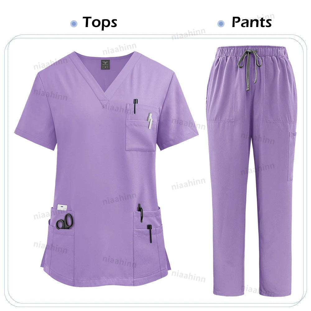 Uniforme Médical de Haute Qualité pour Femmes - Ensemble de Blouse et Pantalon pour Infirmière, Scrubs Unisexe BLACKBEARD OUTDOOR INDUSTRIES