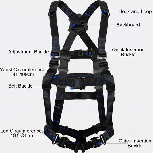 Harnais de Sécurité 5 Points — Travaux en Hauteur & Escalade - BLACKBEARD OUTDOOR INDUSTRIES