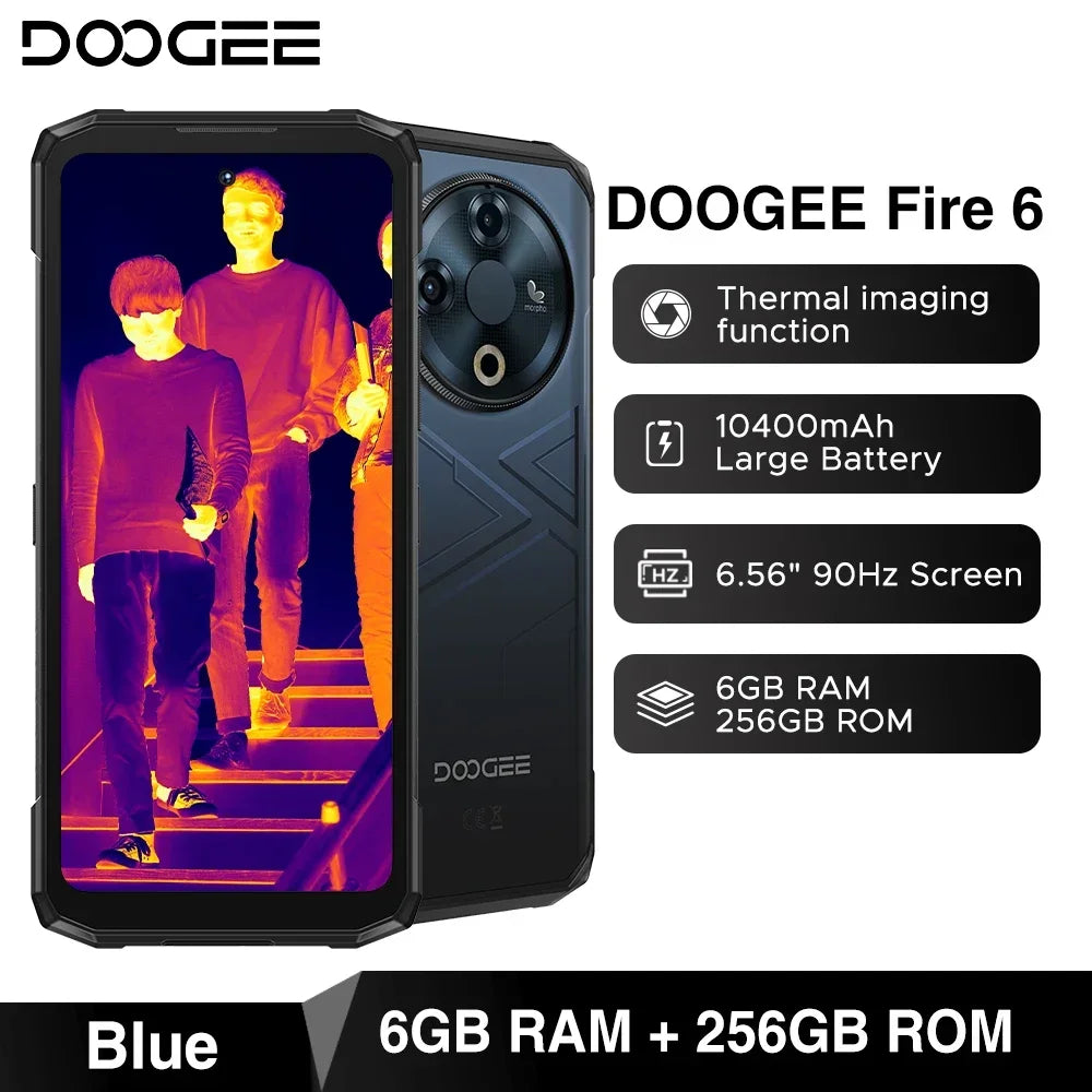 DOOGEE Fire 6 — Smartphone Rugged avec Imagerie Thermique & Batterie XXL - BLACKBEARD OUTDOOR INDUSTRIES