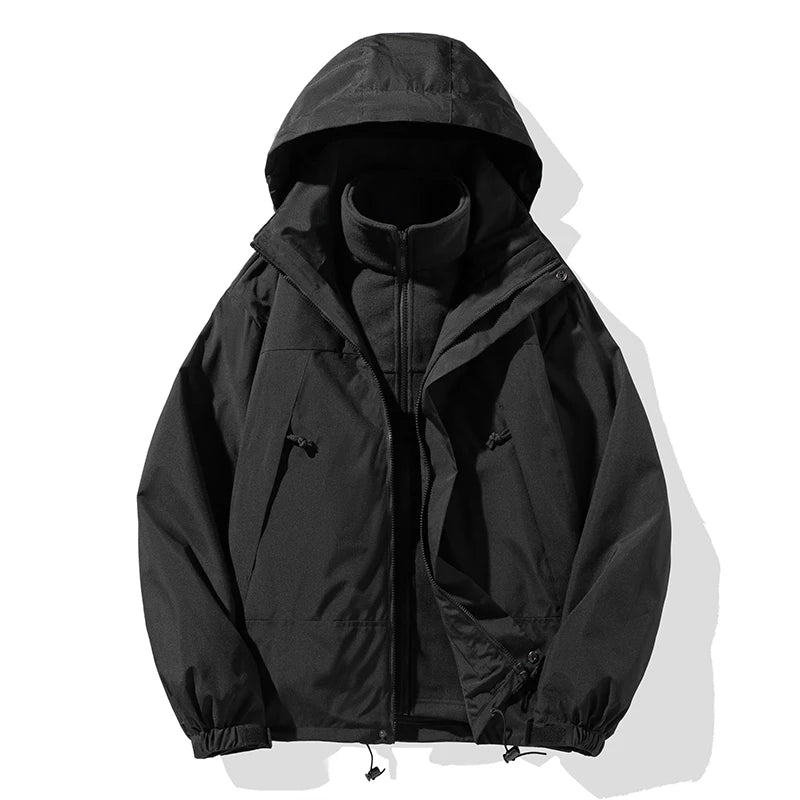 Veste 3 en 1 imperméable et coupe-vent avec couche chaude, homme et femme