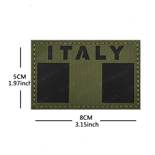 Patch Drapeau Réfléchissant Tactique – Badge Militaire Velcro, 29 Pays, 8x5 cm