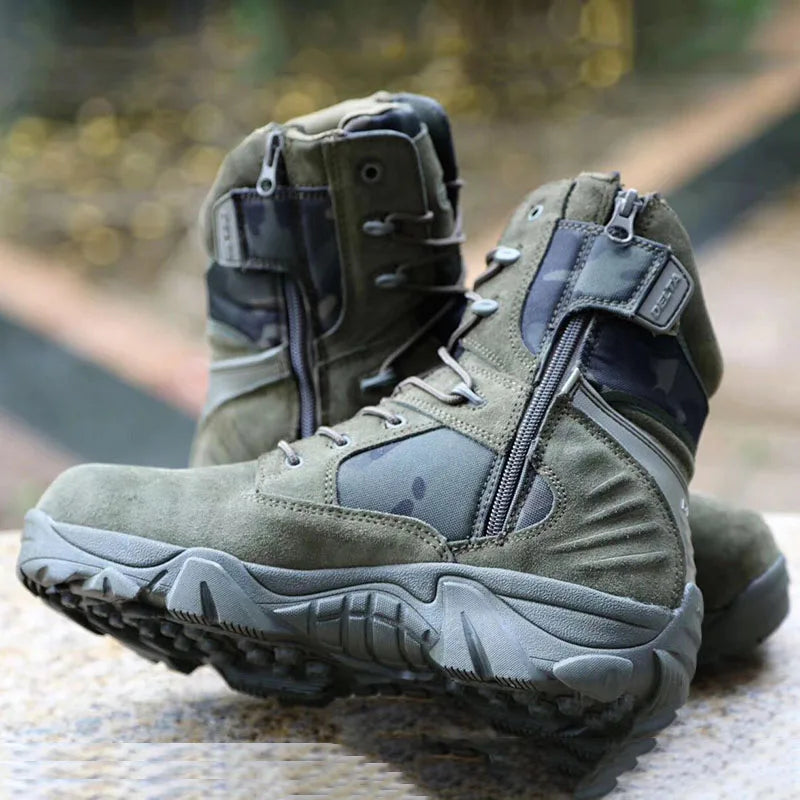 Bottes Tactiques Camouflage Homme – Chaussures de Randonnée Combat Outdoor Unisexe