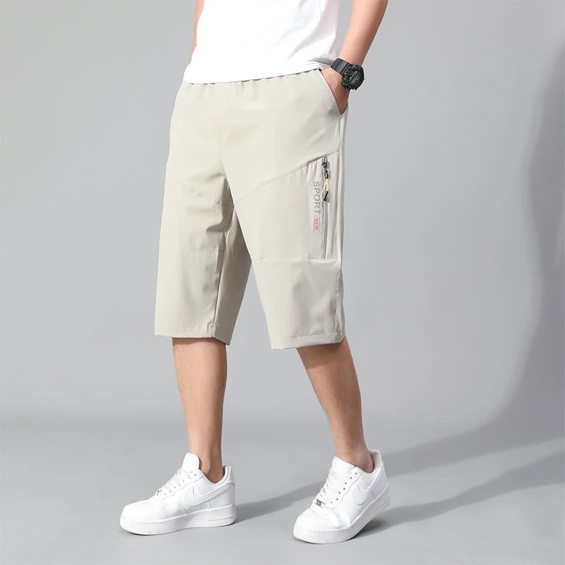 Short Cargo Homme - Poches Zippées, Taille Élastique, Coton Respirant, Style Décontracté Été Ma boutique