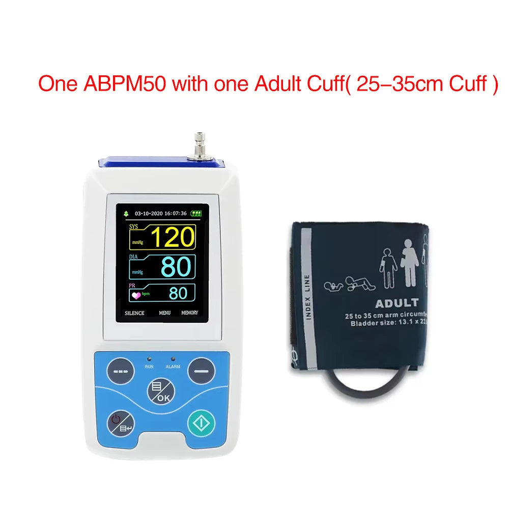 CONTEC ABPM50 – Moniteur de Pression Artérielle Ambulatoire 24H avec Logiciel PC