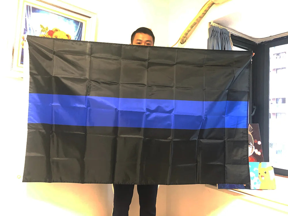 Drapeau police Thin Blue Line 90 × 150 cm