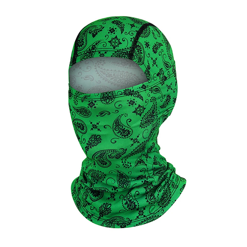 Cagoule anti-UV vélo et moto, masque visage et cou