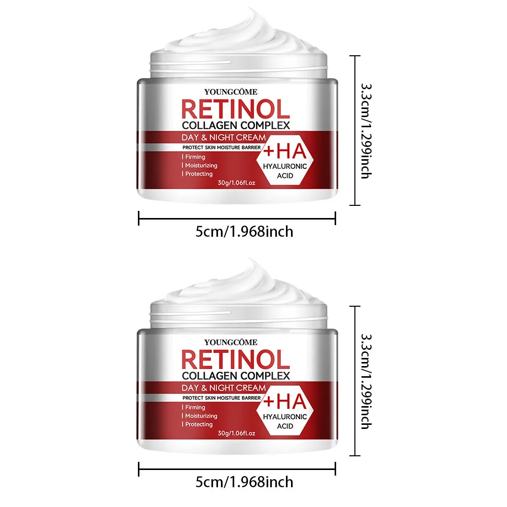 Crème visage hydratante au rétinol et collagène, 30 g ou 60 g