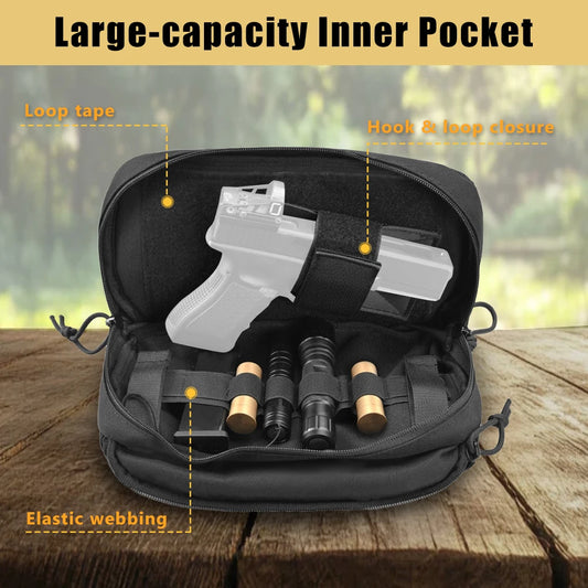 Sacoche banane tactique avec holster et porte-chargeurs