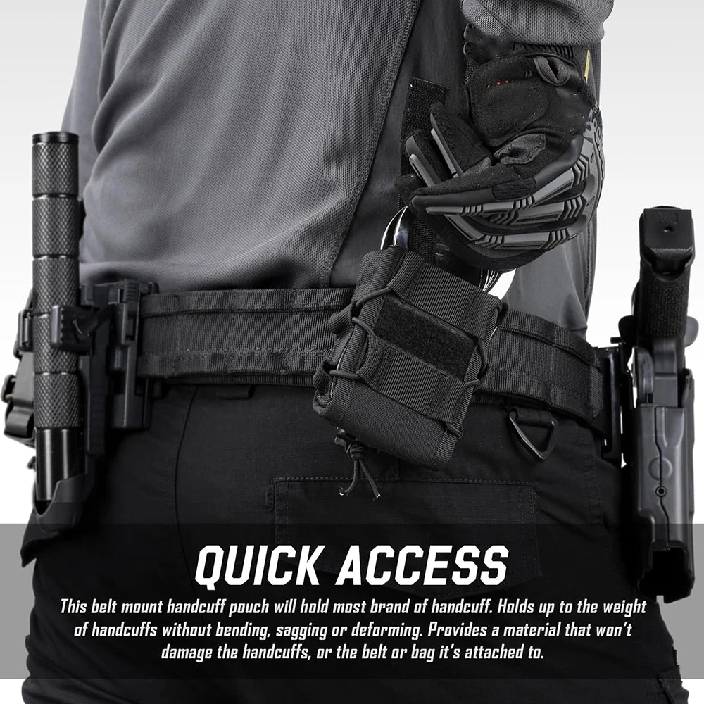 Étui Ouvert pour Menottes – Poche Tactique Compatible MOLLE – Étui Universel pour Ceinture de Service - BLACKBEARD OUTDOOR INDUSTRIES