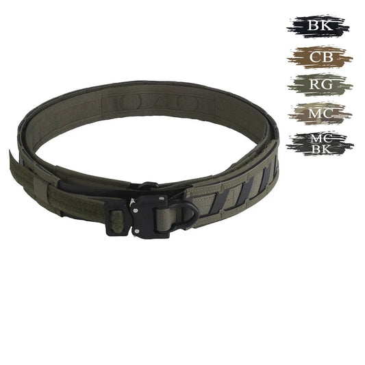 Ceinture Tactique Double Couche avec Boucle Métallique Cobra et Système MOLLE - Ceinture de Combat Soft avec Positionnement Magnétique BLACKBEARD OUTDOOR INDUSTRIES