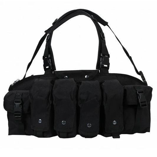 Chest Rig Tactique AK MOLLE – Porte-Chargeurs AK47 & Poches Utilitaires