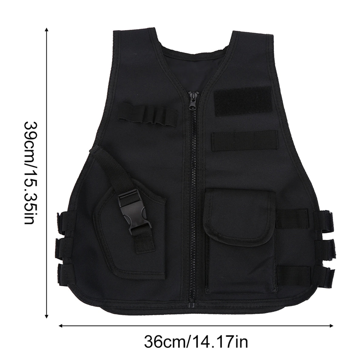 Gilet Tactique Enfant MOLLE – Oxford 600D, Réglable, Airsoft & Jeux Outdoor