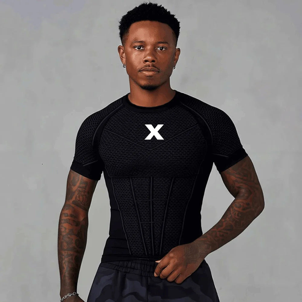 T-shirt de compression homme manches longues, sport et MMA