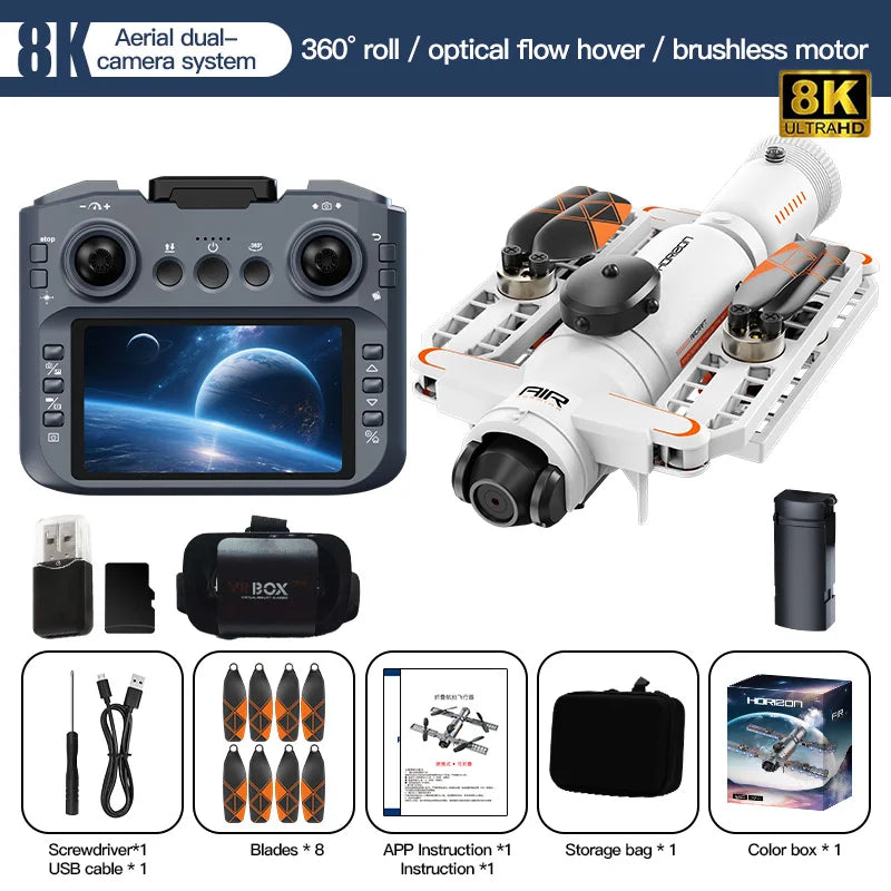 Drone AE22 Brushless 4K/8K – Écran 4,3" | GPS, Évitement d'obstacles, FPV WiFi 5G, Pliable