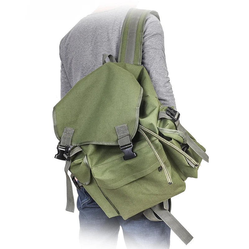 Sac à dos de pêche en nylon – Vert militaire