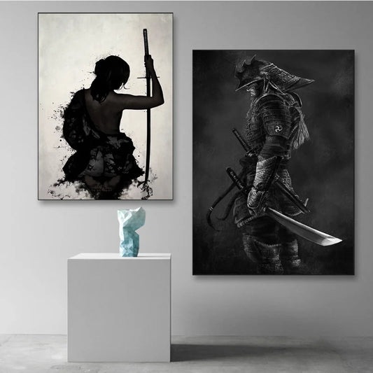 Poster Retro Japon Samurai – Impression sur Toile Canvas - BLACKBEARD OUTDOOR INDUSTRIES
